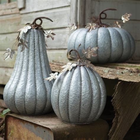 metal pumpkins for outside